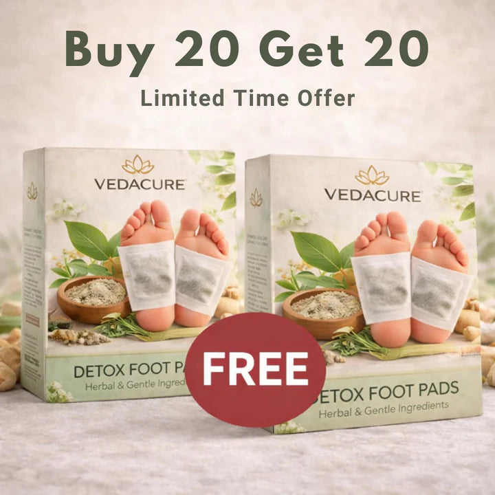 Ayurvedic 100% Herbal & Gentle Ingredient Foot Patches BUY 20 GET 20 FREE (Pack of 40)@499